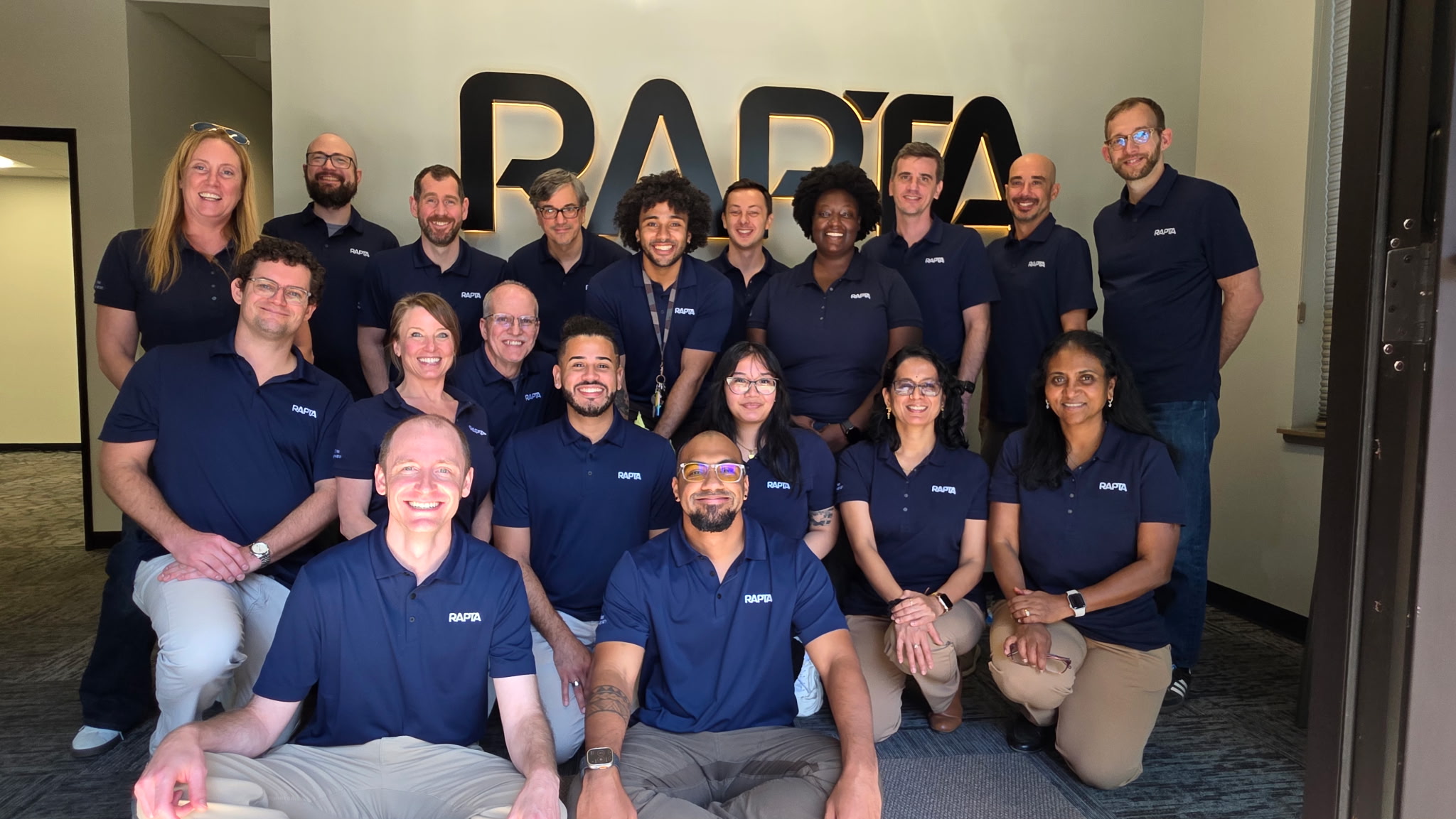 Rapta team at the production line